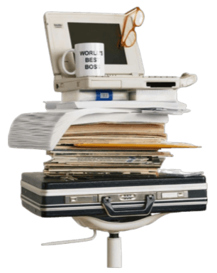 stack of work things
